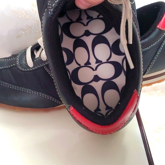 Women's Coach Brandi Black Leather and Nylon Shoes Size 7 - Picture 3 of 7